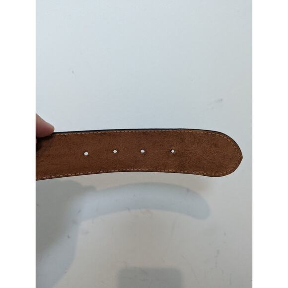 RARE AUTHENTIC VINTAGE CHRISTIAN LACROIX CARVED BUCKLE LEATHER BELT SIZE 75 cm main image 8